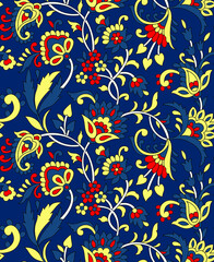 traditional Indian paisley pattern on      background