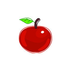 apple icon isolated flat. apple fruits vector design, illustration design