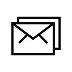 Newsletter emails icon on white background