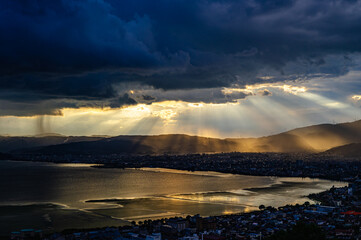 夕暮れの立石公園からの風景
