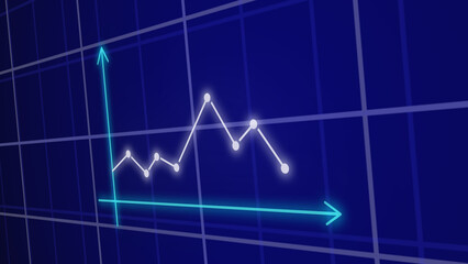 Up-down going trade graph animation in high quality digitally generated animation. Easy to Use. Infographics animation.