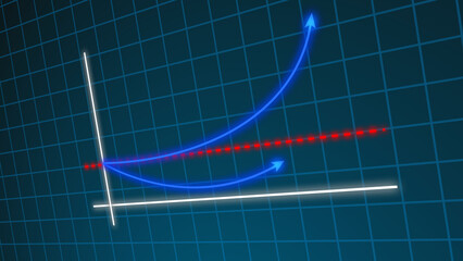 Creative stock exchange graph, return on investment graph animation in high resolution. graph animation.