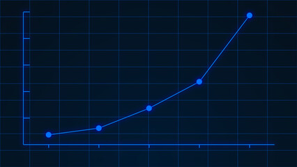 Creative 3d infograph chart animation. Stock growth, business growth animated chart.
