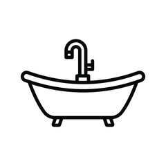 Bathtub icon. Bathtub symbol trendy design template. vector illustration