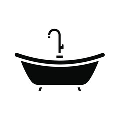 Bathtub icon. Bathtub symbol trendy design template. vector illustration