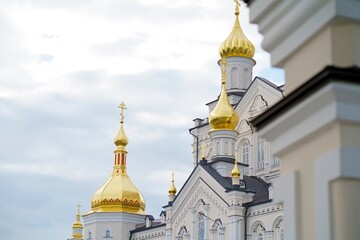 Fototapeta na wymiar The church of Lavra in Pochaev, Ukraine. May 2021