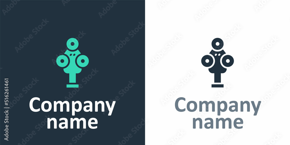 Poster logotype 3d scanner icon isolated on white background. logo design template element. vector