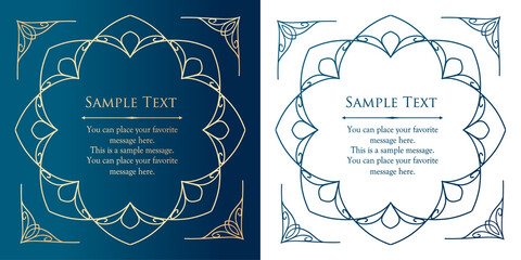 オシャレなフレーム。デザインテンプレート。ゴージャスな額のセット。