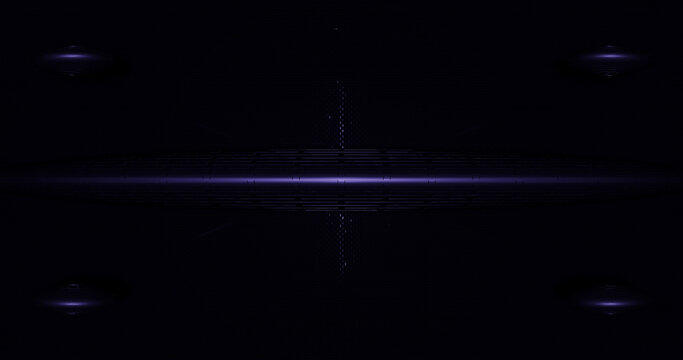 Render With Dark And Purple Techno Background