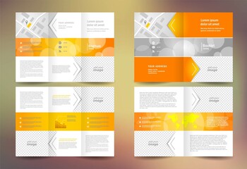 Set cover Brochure and trifold design template arrow theme 