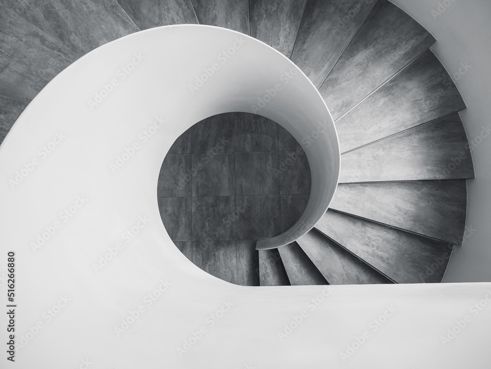 Poster spiral staircase modern architecture detail abstract background
