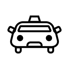 Sedan type cab icon. Taxi icon. Vector.