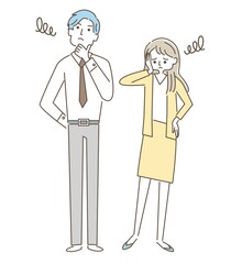 ビジネス_困り顔の男女