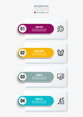 Infographic template business concept with workflow.
