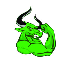 bull cartoon vector illustration