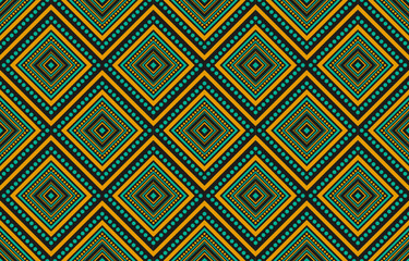 Geometric ethnic seamless pattern in tribal. Fabric Indian style. Aztec art ornament print. Design for background, wallpaper, illustration, fabric, clothing, carpet, textile, batik, embroidery.