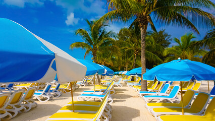 A view of Cococay island at Caribbean sea