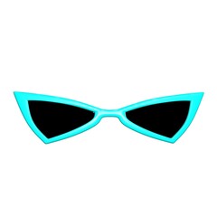Triangle sunglasses with blue sea frames