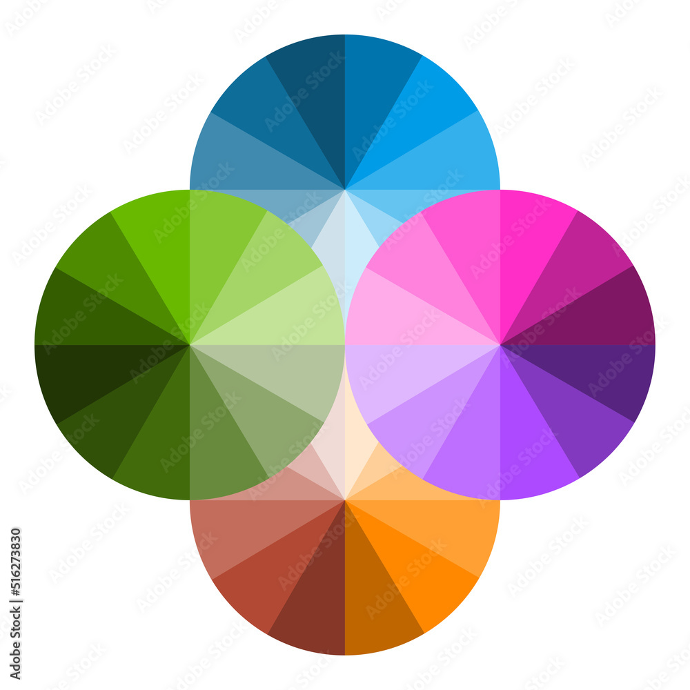 Poster colorful round palettes. abstract colorful pattern. vector illustration. stock image.