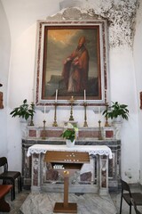 Fototapeta na wymiar Capri - Cappella laterale nella Chiesa di San Costanzo