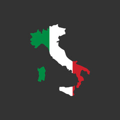 Italy Map Icon Full Color Vector For The Best Italy Map Logo Design Illustration