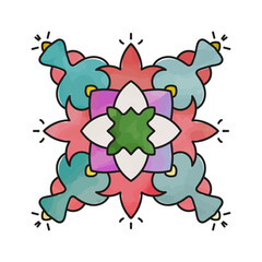 geometric flower on a white background
