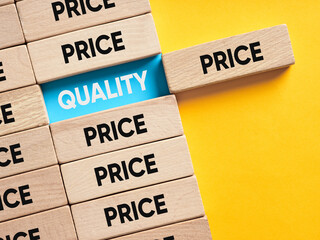 Choosing between price versus quality alternative options.