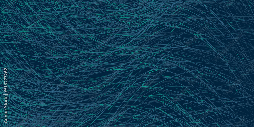 Poster dark colorful curving, wavy lines - digitally generated futuristic abstract 3d geometric striped bac