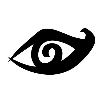 Clairvoyant sight sign. Runic symbol isolated on a white background.