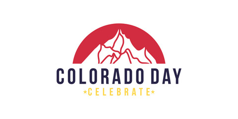 colorado logo day celebration template design