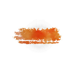 orange grunge brush vector background  