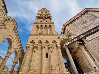 Deurstickers Tower of the Cathedral of St. Domnius as part of Diocletian's Palace, Split, Croatia © Milue