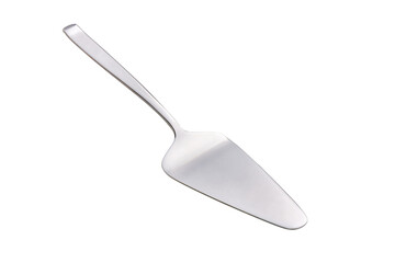 Stainless steel cake spatula, cut out, photo stacking