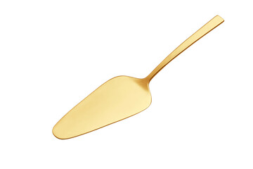 Golden cake spatula, cut out, photo stacking