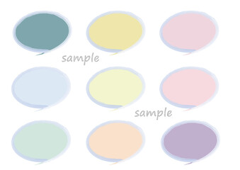 シンプルでふんわりカラーの吹き出し