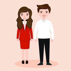 illustration of a couple, couple avatar, couple cartoon