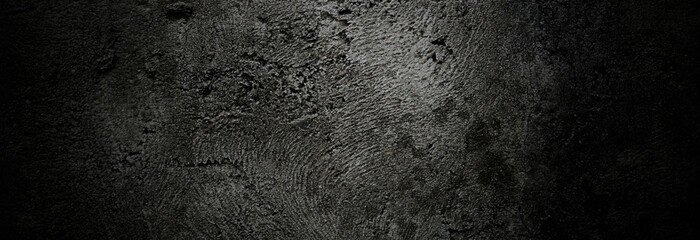 Scary dark walls, slightly light black concrete cement texture for background. Brush scratches on the wall