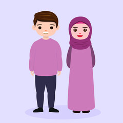 illustration of a couple, couple avatar, couple cartoon