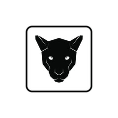 Black Panther Head Illustration for Logo or Graphic Design Element. Vector Illustration