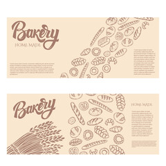 Bakery flyer template. Design element for package, banner, flyer, card. Vector illustration