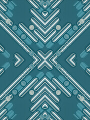 Kaleidoscopic pattern of colored geometric shapes. 3d rendering design template abstract digital illustration background