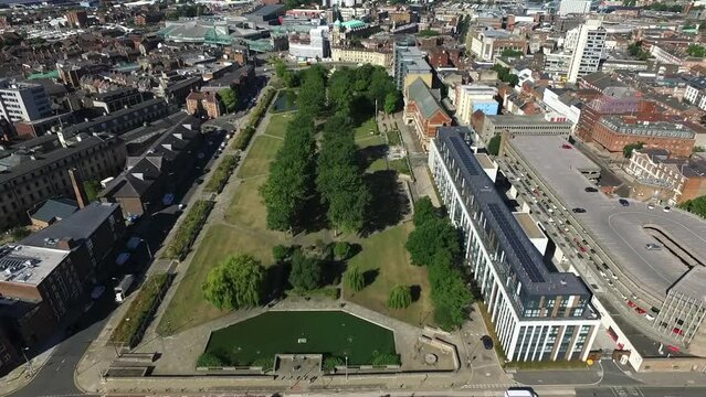 aerial view of Queens Gardens, Kinston upon Hull  
