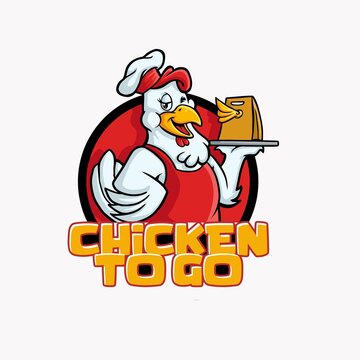 chicken food delivery design vector