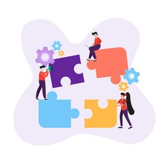 Board members are helping to innovate. Plan a strategy to drive the company. make business run successfully. flat illustration.