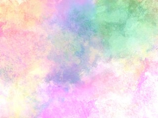 印象的なレインボー手描き背景テクスチャ 淡い ネオン