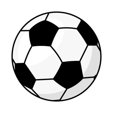 Football Vector Icon Clipart Soccer in Flat Animated Illustration on White Background