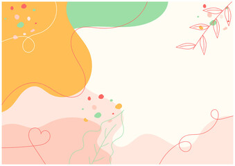 abstract background with aesthetic hand drawn