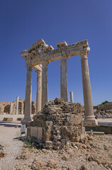 Columns of the Temple of Apollo in Side, Turkey