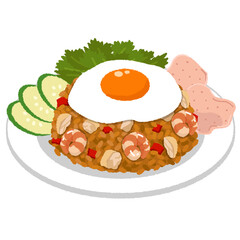 ナシゴレンのイラスト