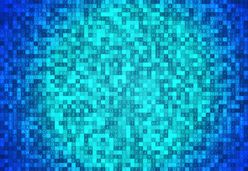 Fototapeta premium Stream of encoded data. Abstract digital code visualization